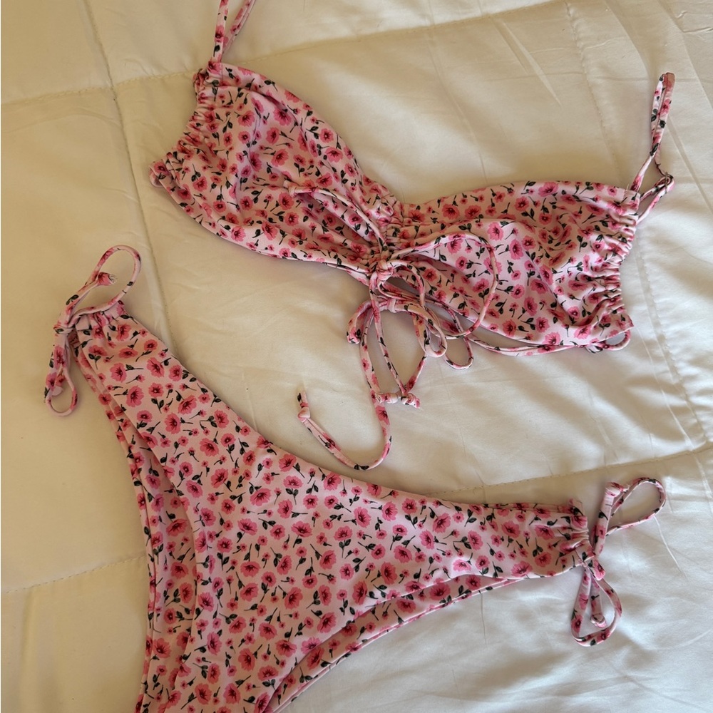 Floral Pink Bikini Set